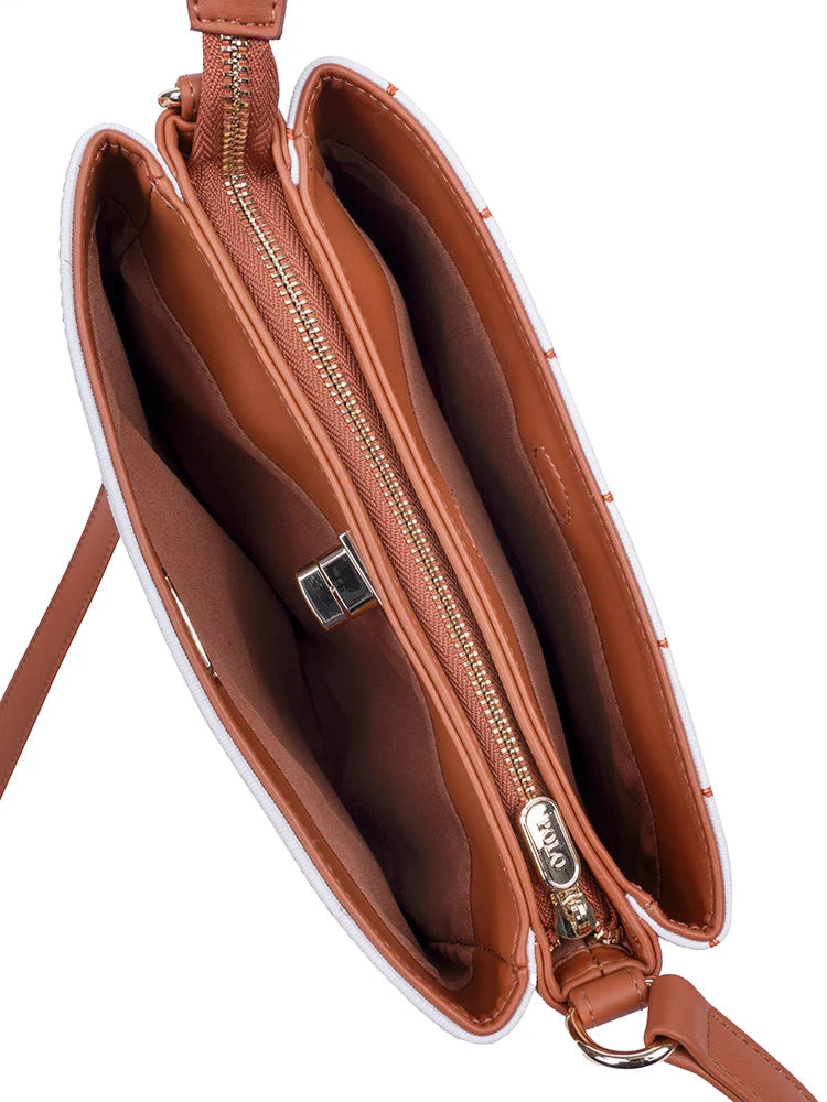 Polo Iconic Multi Compartment Sling-White POS432221.