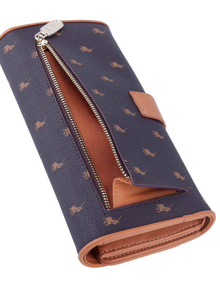 Polo New Iconic Trifold Purse-Brown POS432402.