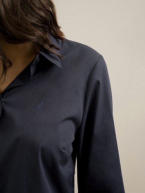 Polo Polo Ladies Long Sleeve Basic Shirt Navy (7347541999705)