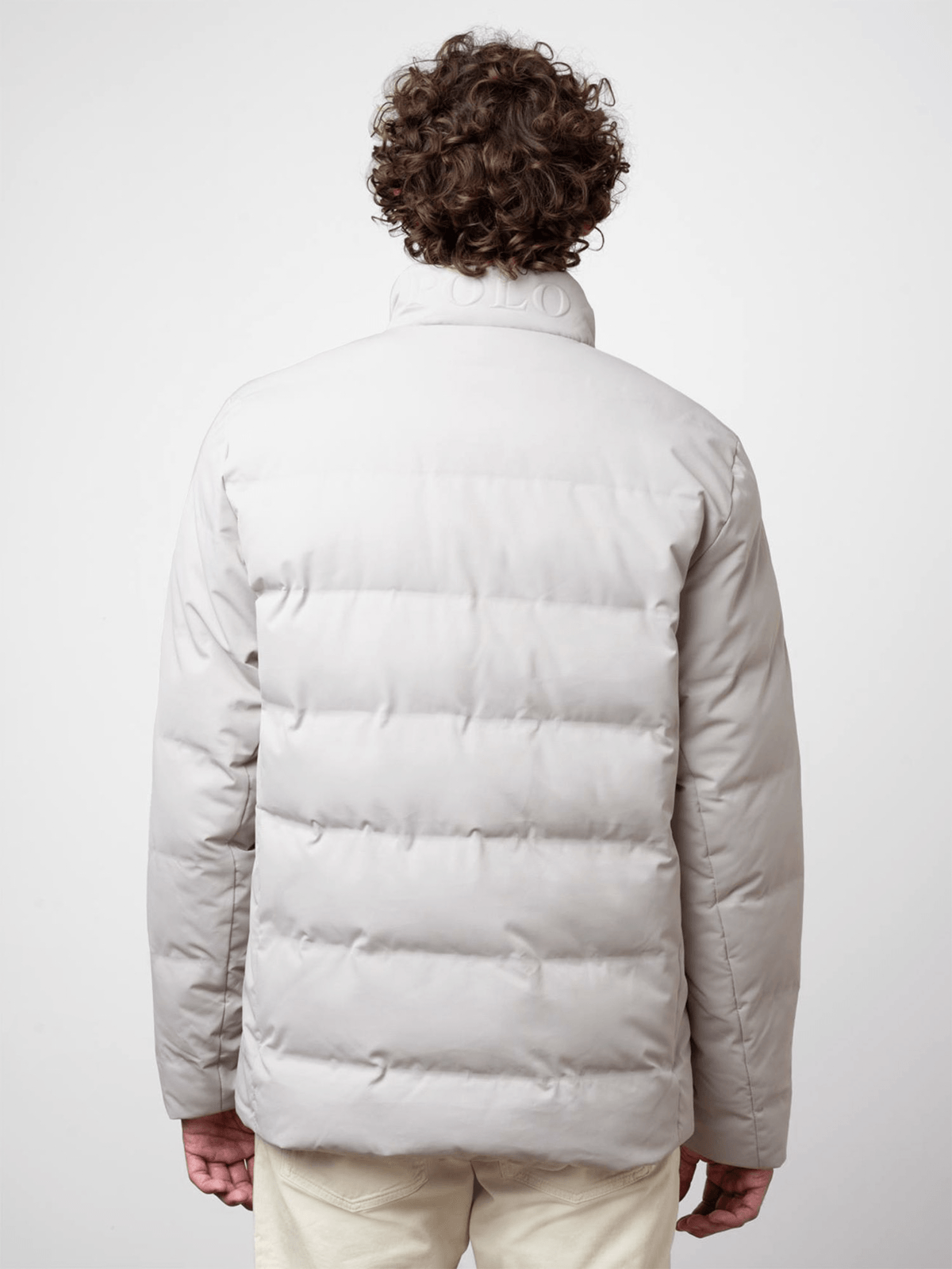 Polo Puffer Jacket Polo Mens Quilted Puffer Long Sleeve Jacket Grey