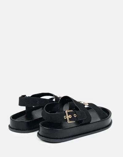 Polo Sandals Polo Jacquard Moulded Trim Black Sandal