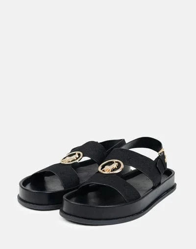 Polo Sandals Polo Jacquard Moulded Trim Black Sandal