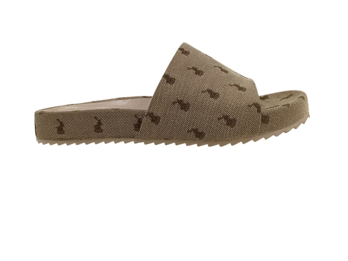 Polo Sandals Polo Men's Jacquard Pony Pool Slide Stone