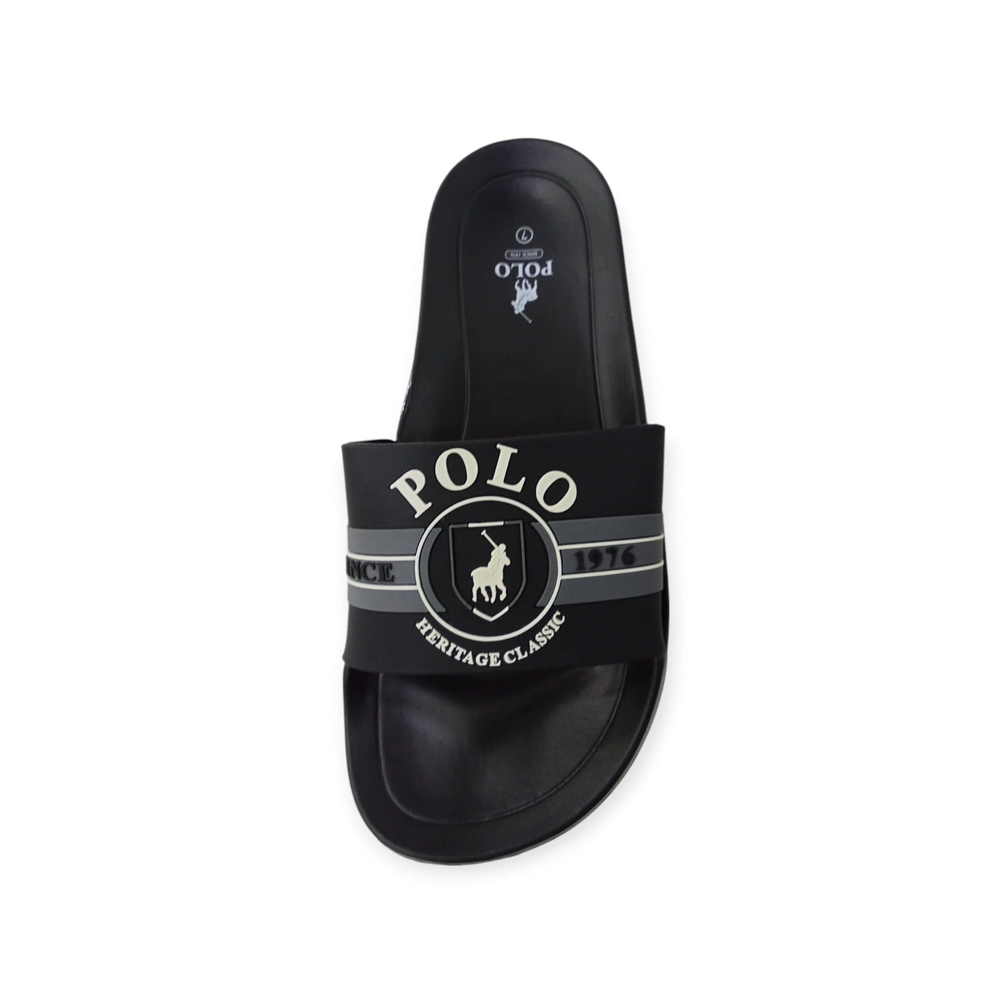 Polo Sandals Polo Men's Pool Slide Black (7810860187737)