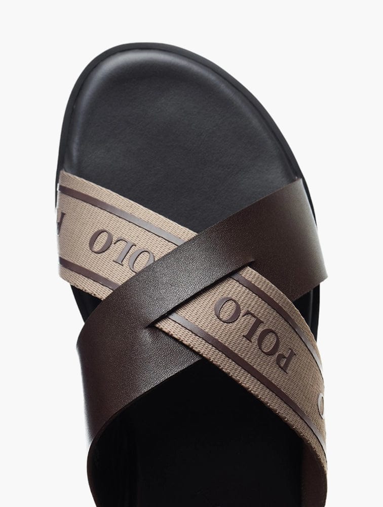 Polo Sandals Polo Petersham Leather Sandals Brown (7682181824601)