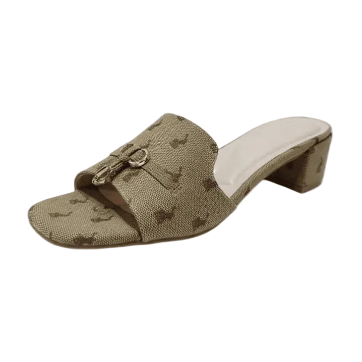 Polo Womens Block Mule Sandal Stone