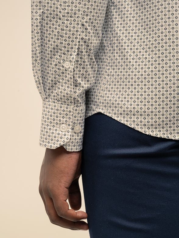 MHC World Polo Long Sleeve Geo Printed Shirt (7683861250137)