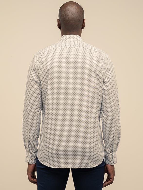 Polo Shirts Polo Long Sleeve Geo Printed Shirt (7683861250137)