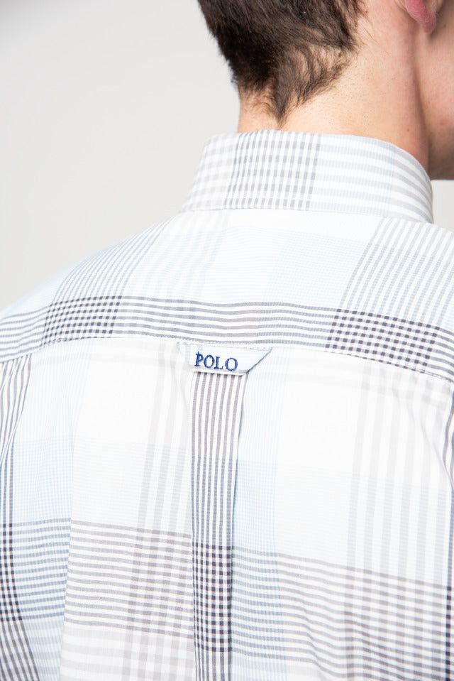 Polo Shirts Polo Men's Short Sleeve Textured Shirt Blue
