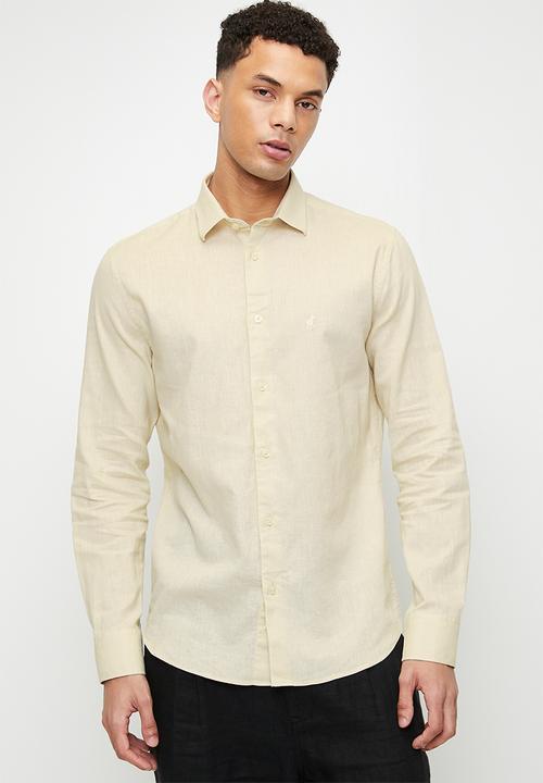 Polo Shirts Polo Plain Linen Shirt Birch