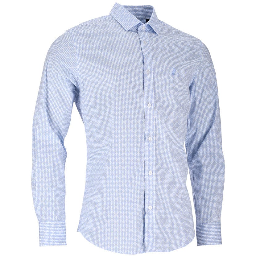 Polo Shirts Polo Print Geo Shirt Mens White (7336402976857)