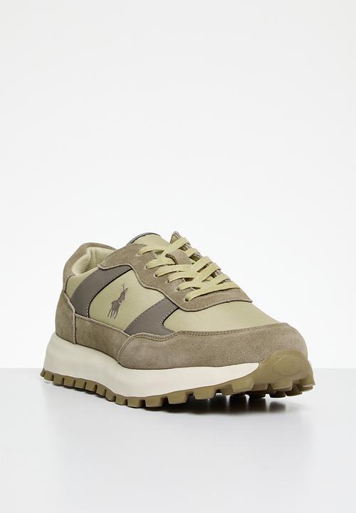 Polo Shoes Polo Panelled Cleated Runner Taupe (7682178482265)
