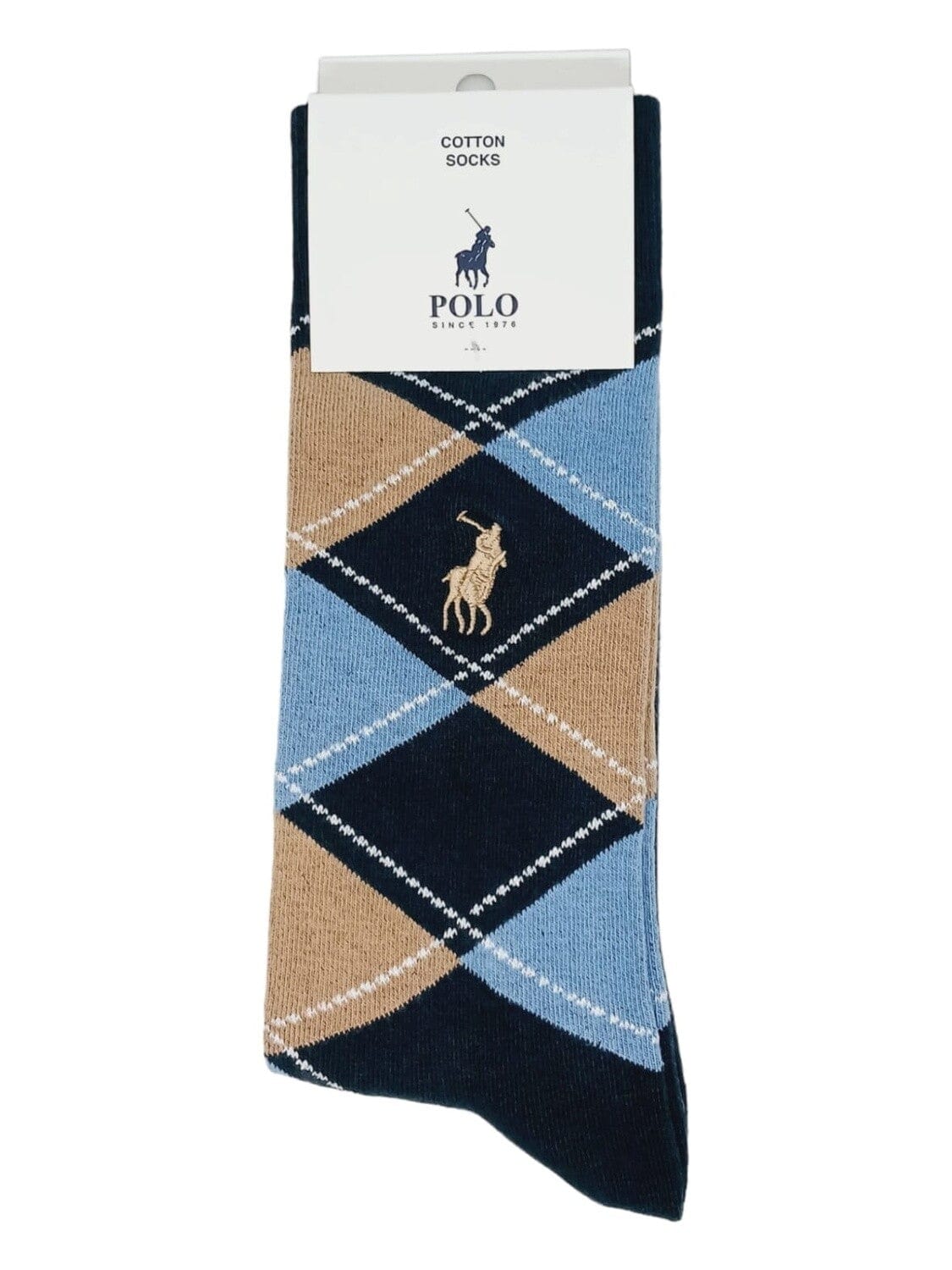 Polo Socks Polo Argyle Socks Navy (7692951617625)