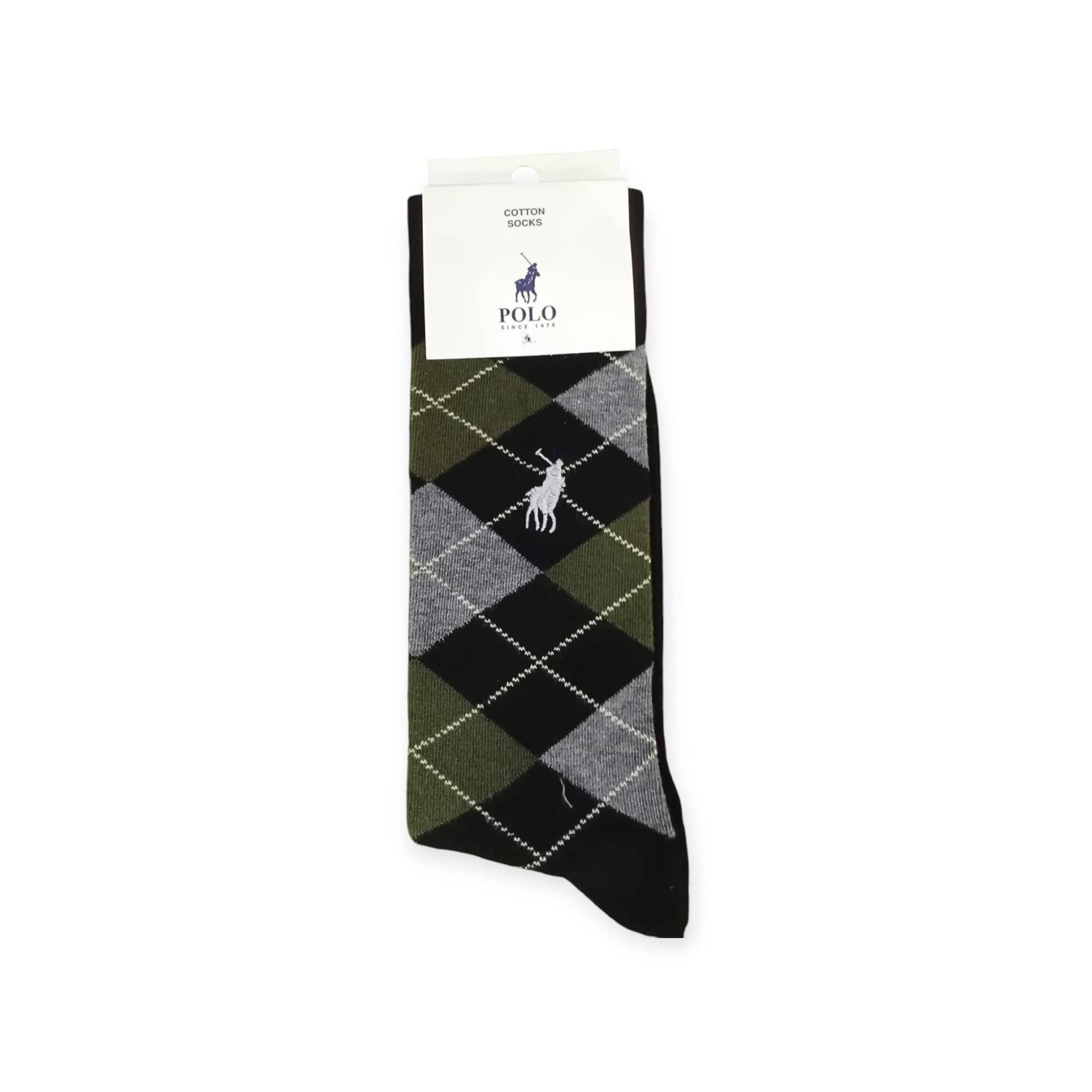 Polo Socks Polo Men's Cotton Socks Black (7804417572953)