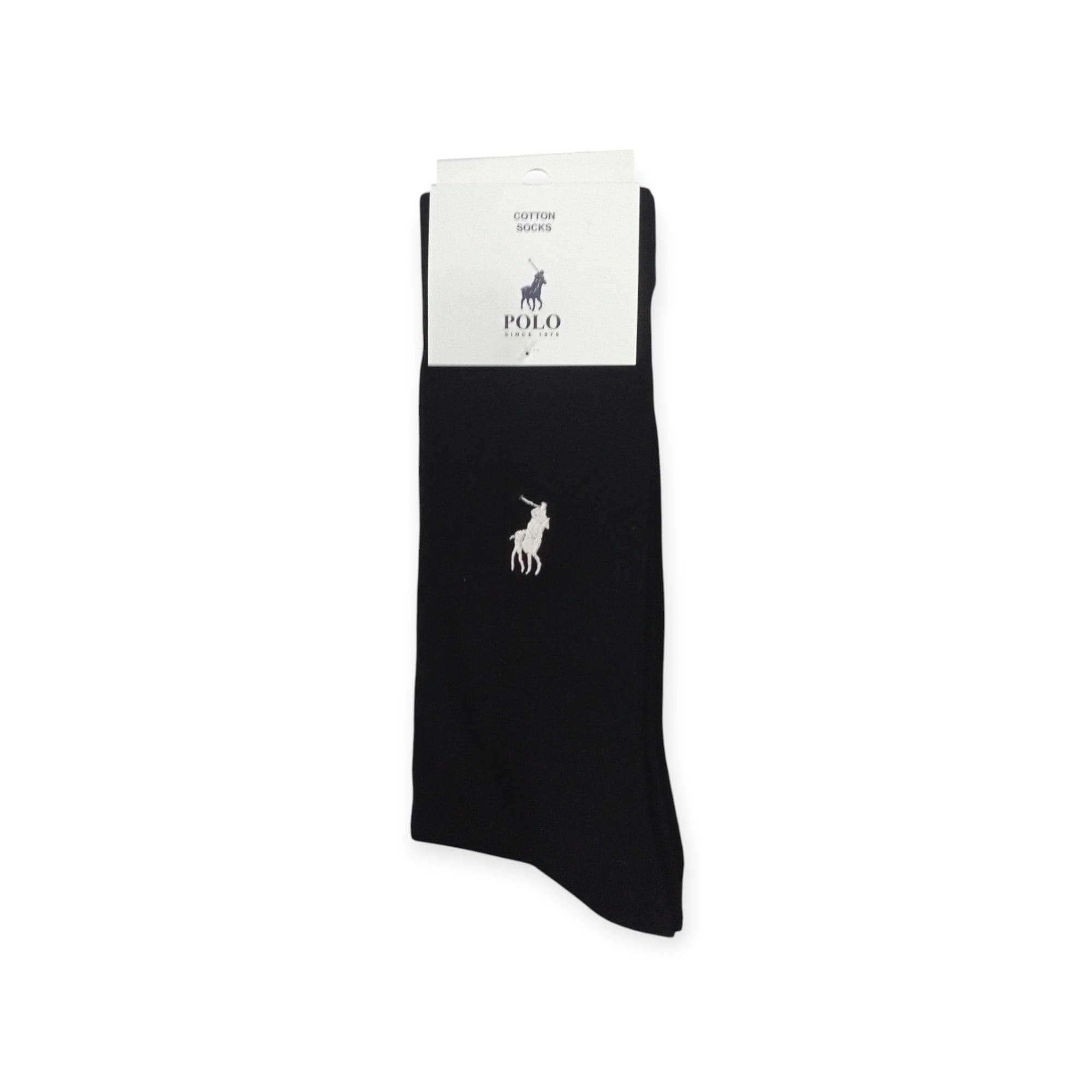 Polo Socks Polo Men's Plain Socks Black (7901249208409)