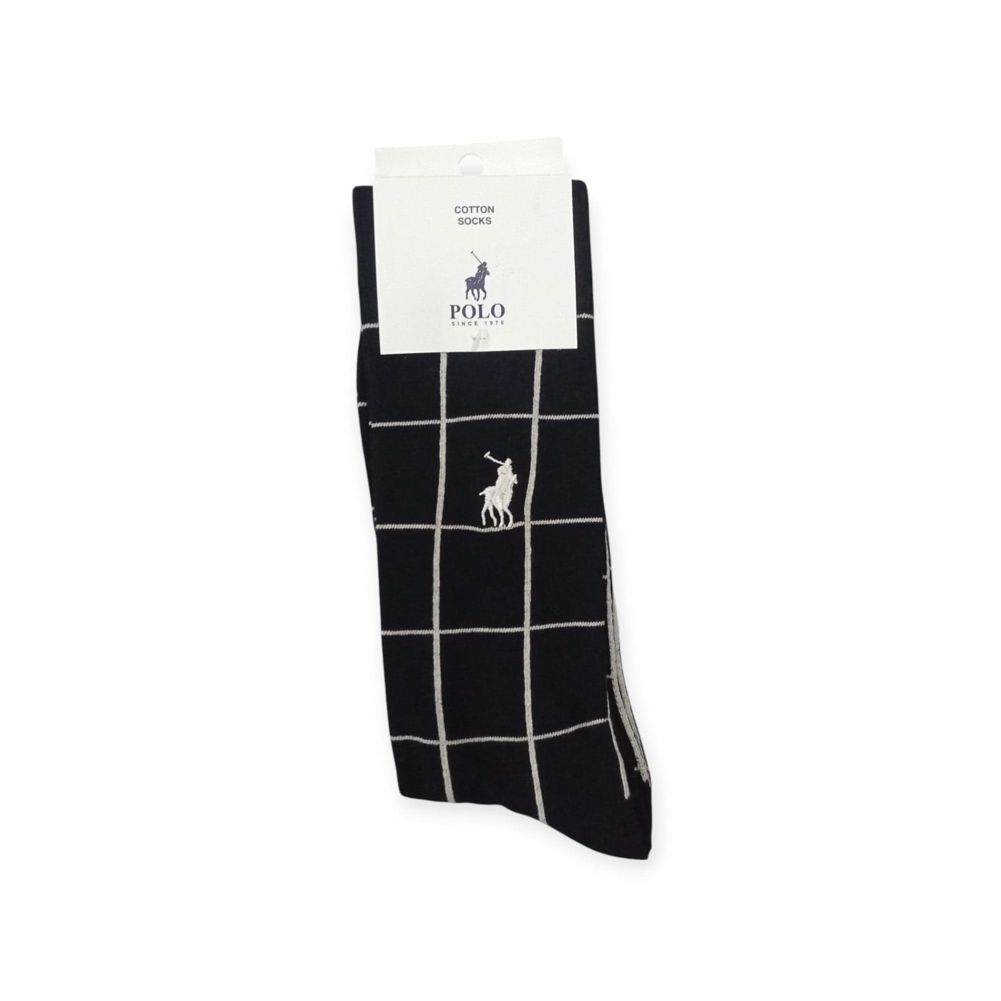 Polo Socks Polo Men's Socks Black Check Anklet (7901258285145)