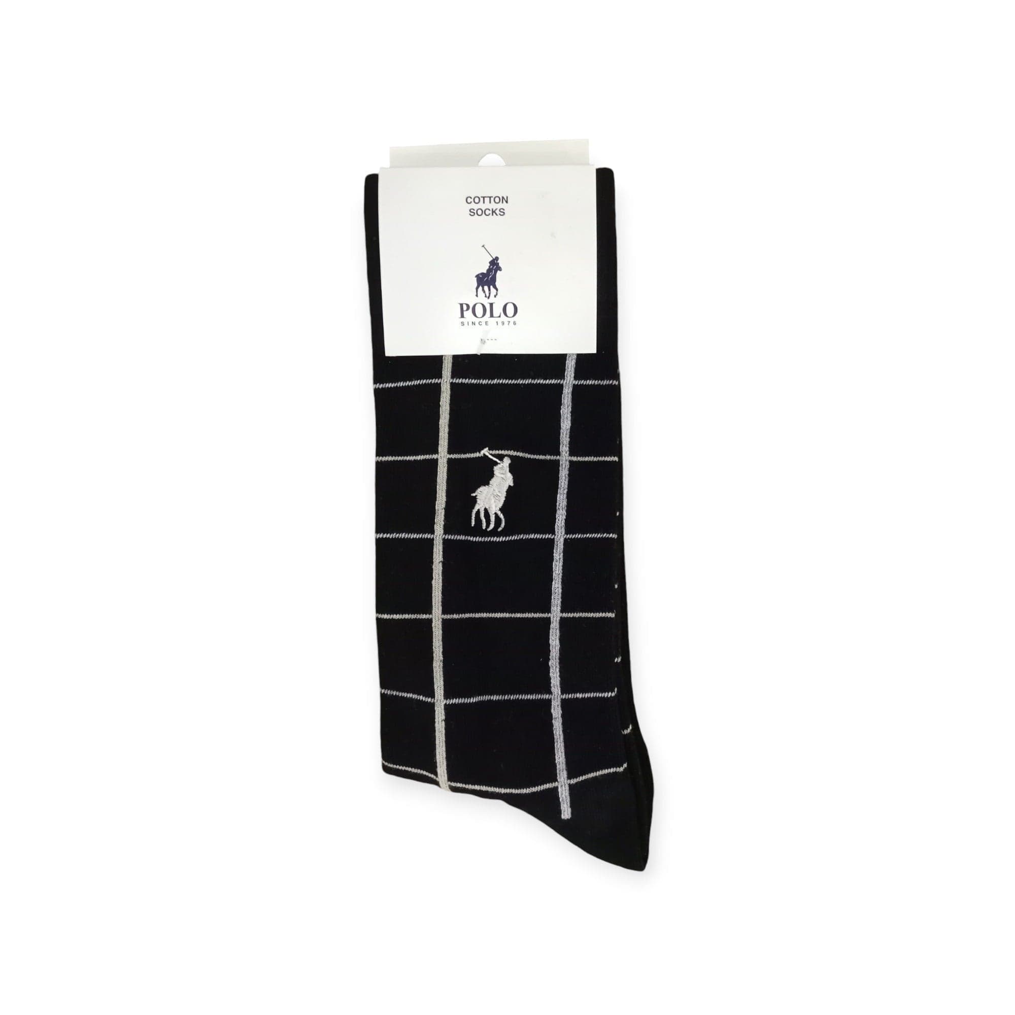 Polo Socks Polo Men's Stripe Socks Black (7804520464473)
