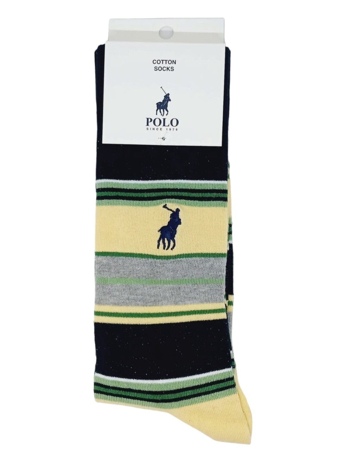 Polo Socks Polo Stripe Socks Yellow (7692941131865)