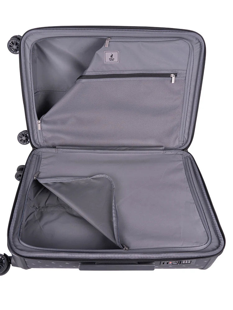 Polo Suitcase Polo Double Pack Medium 4 Wheel Trolley Case | Charcoal