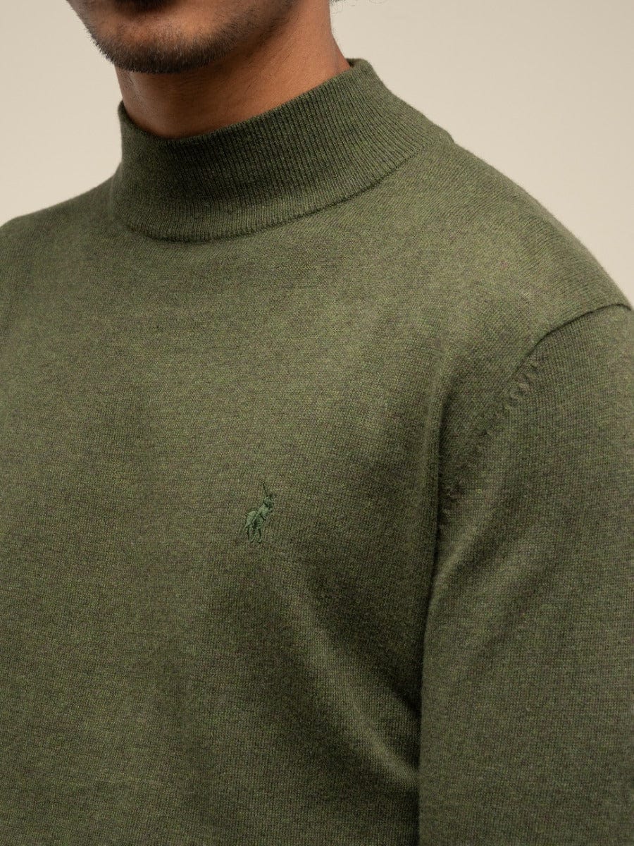 Polo Sweater Polo Long Sleeve High Collar Knitwear Fatigue (7683899129945)