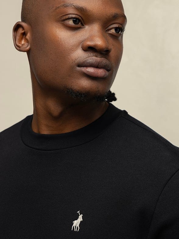 Polo Sweater Polo Sport Long Sleeve Sweat Top Black (7683793911897)