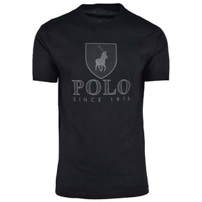 Polo T Shirt Polo Cory Crest Crew Neck Black (7336417656921)
