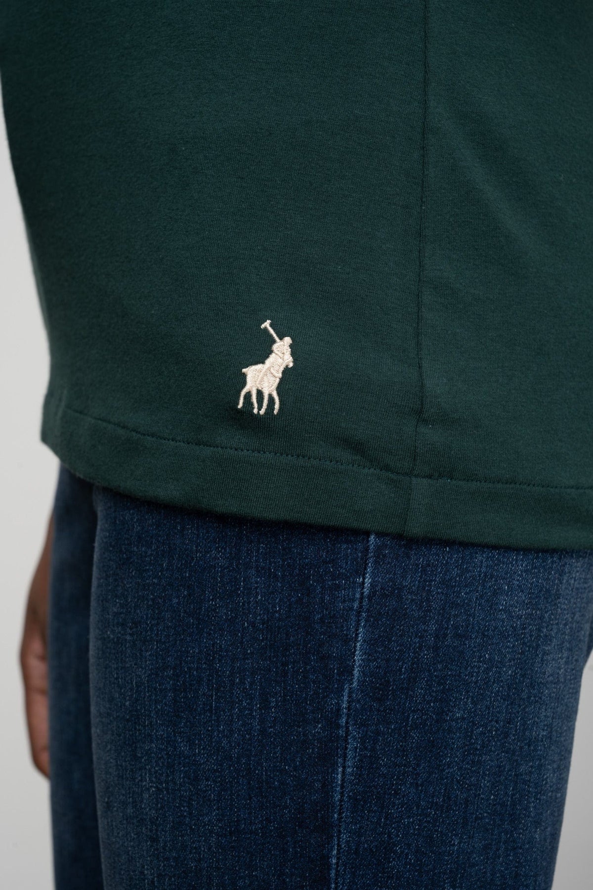 Polo T Shirt Polo Mbali Short Sleeve Sequin T Shirt Bottle Green