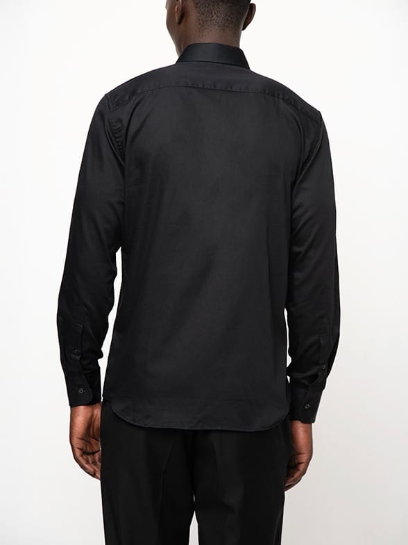 Polo Mens Custom Fit Greig Shirt-Black 0061171