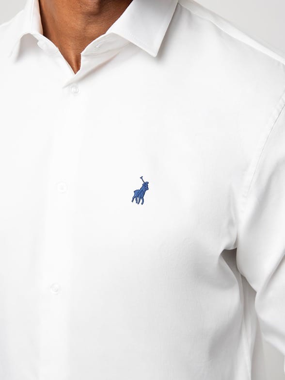 Polo T Shirt Polo Mens Custom Fit Greig Shirt-White 0061172