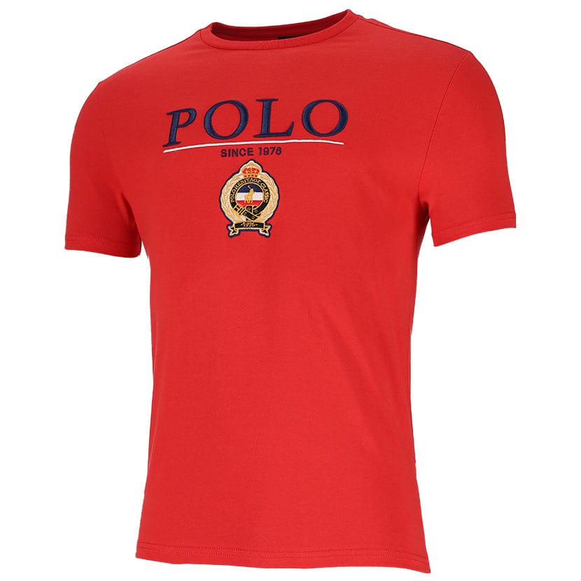 Polo T Shirt Polo Mens Equestrian Tee Red (7336405368921)