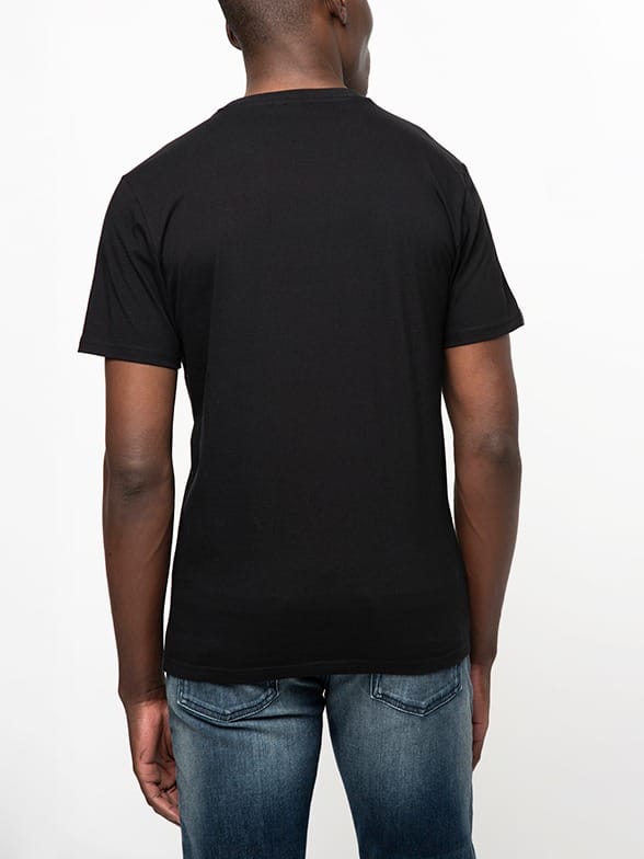 Polo T Shirt Polo Mens Lucas Crew Neck Short Sleeve T-shirt-Black 0006837