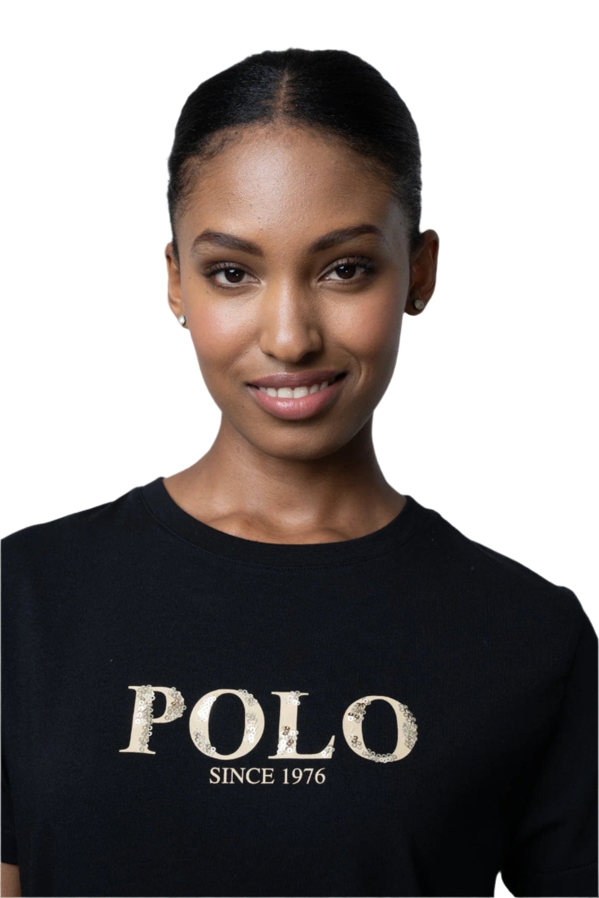 Polo T Shirt Polo Women Ash Short Sleeve Logo Tee Black