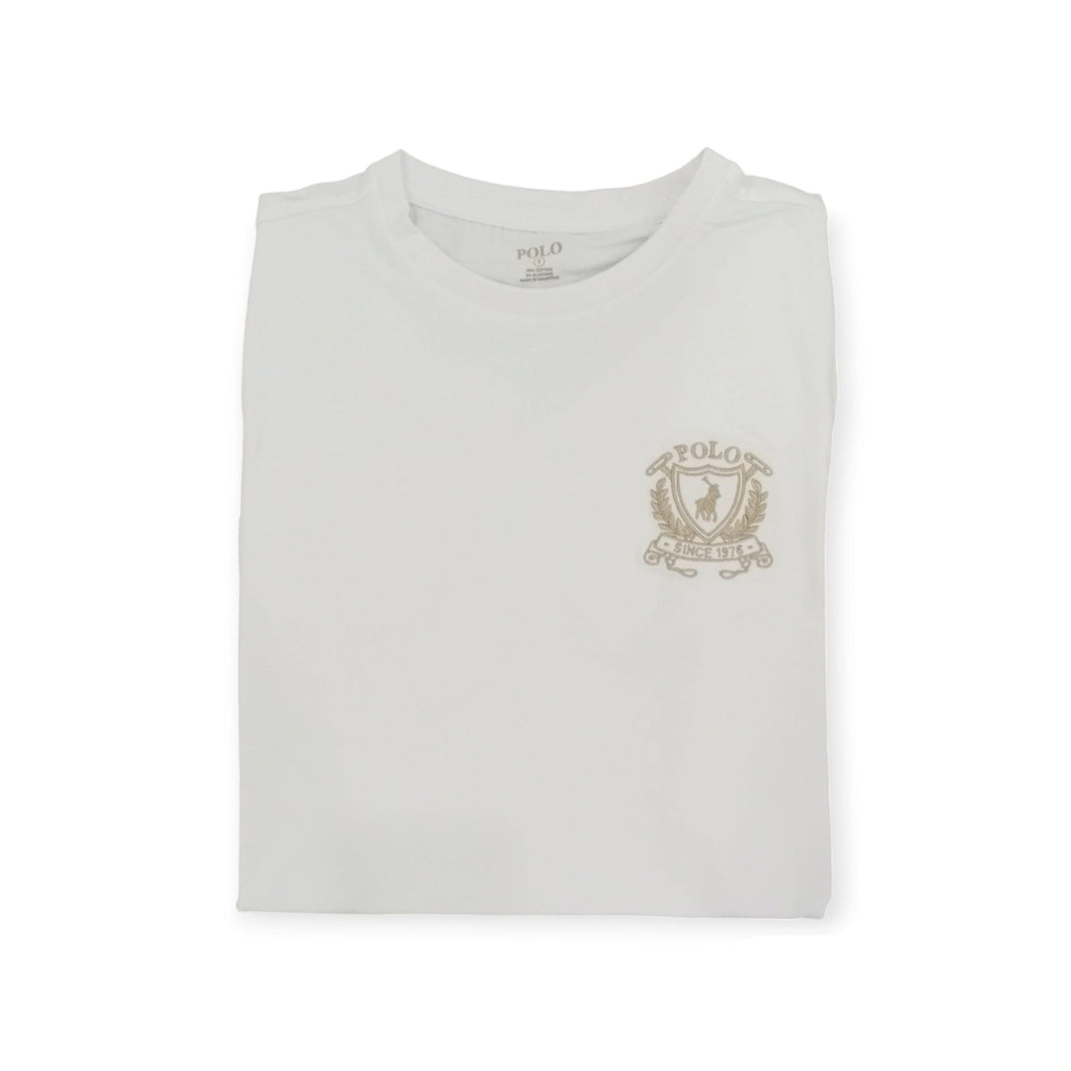 Polo T Shirt Polo Women's Amy Crested Short Sleeve T Shirt White (7809115127897)