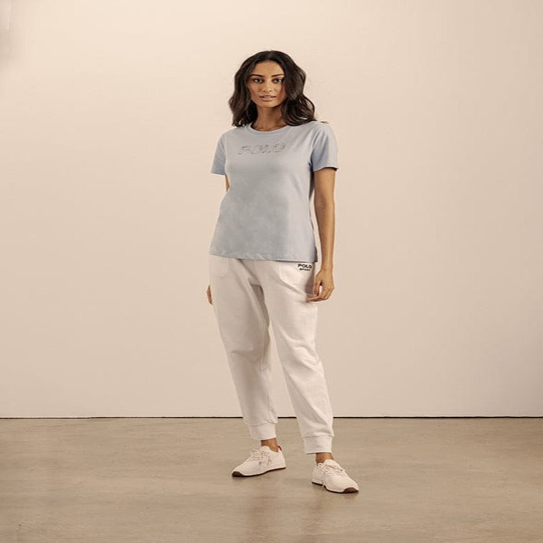 Polo T Shirt Size Small Polo Ladies Sadie Beaded Tee Blue