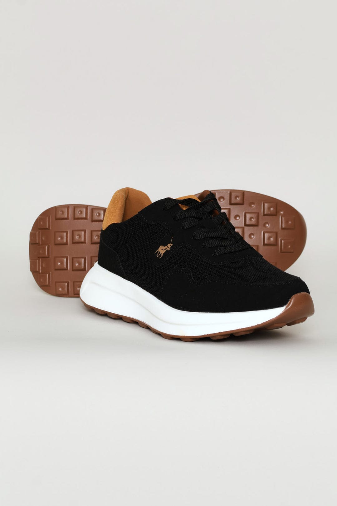 Polo Tekkies Polo Mens Mixed Combination Runner - Black 0072467