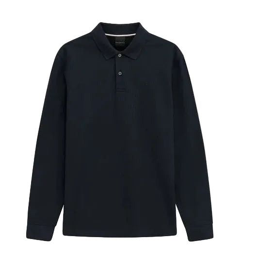 Bugatti Long Sleeve Polo Sweat Shirt Navy 8130/85030D.