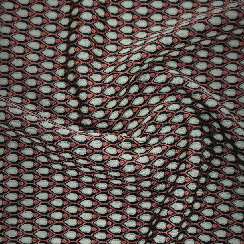 POLY SPAN Dress Fabric Basil Poly Span Jacquard 150cm