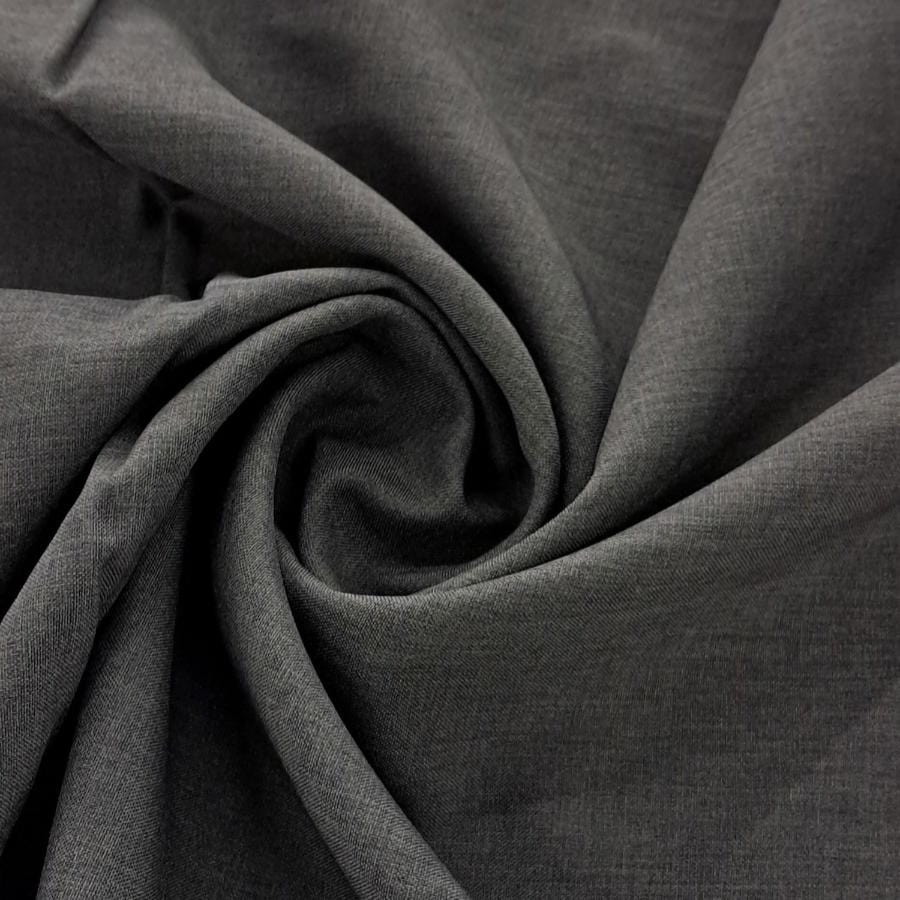POLYESTER Dress Fabrics Black Snow Look Linen Fabric 150 cm (4698877132889)