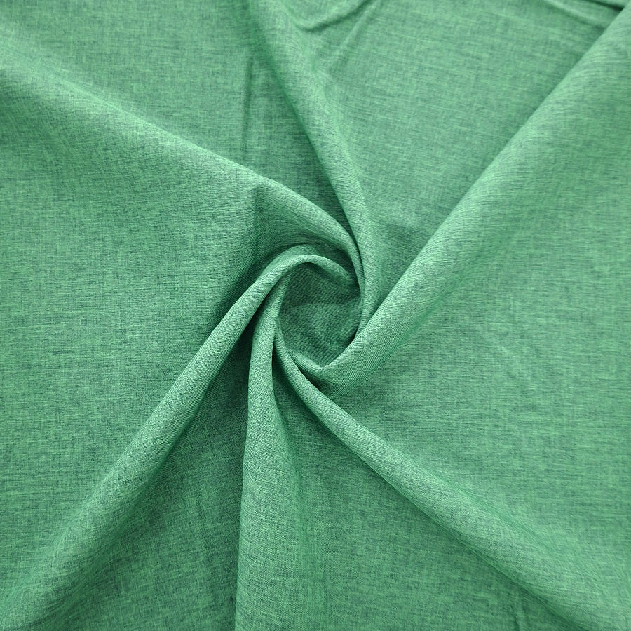 POLYESTER Dress Fabrics Bottle Green Snow Look Linen Fabric 150cm