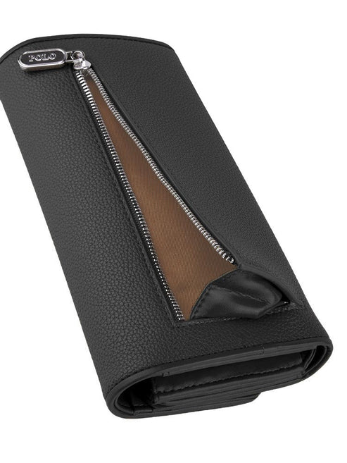 Polo Lyon Trifold Purse-Black POS431405