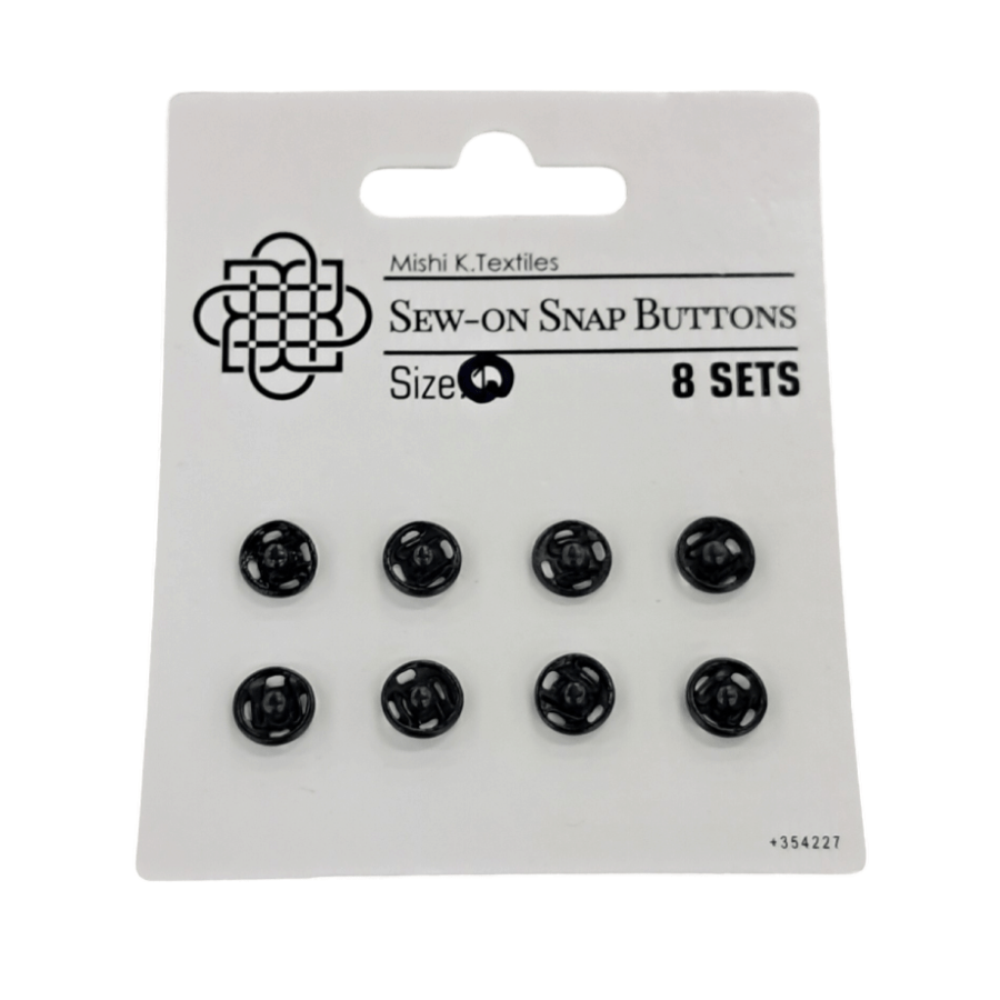 Press Stud Habby Black Press Stud Size 0 (7819692277849)