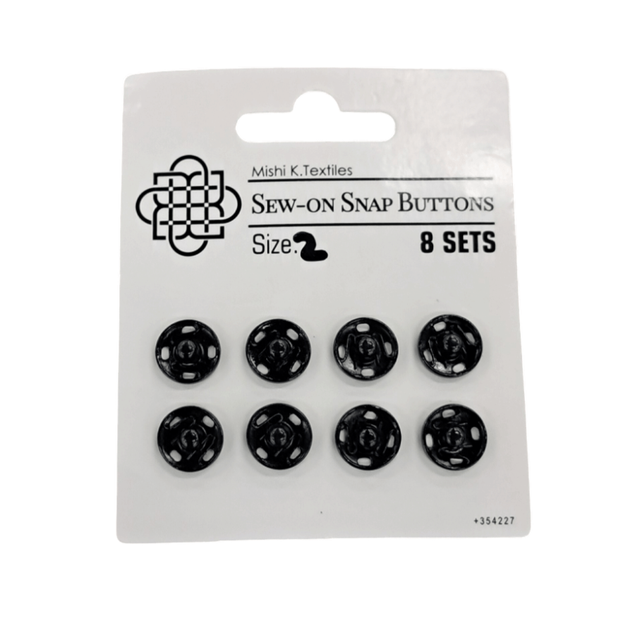 Press Stud Habby Black Press Stud Size 2 (7819694538841)