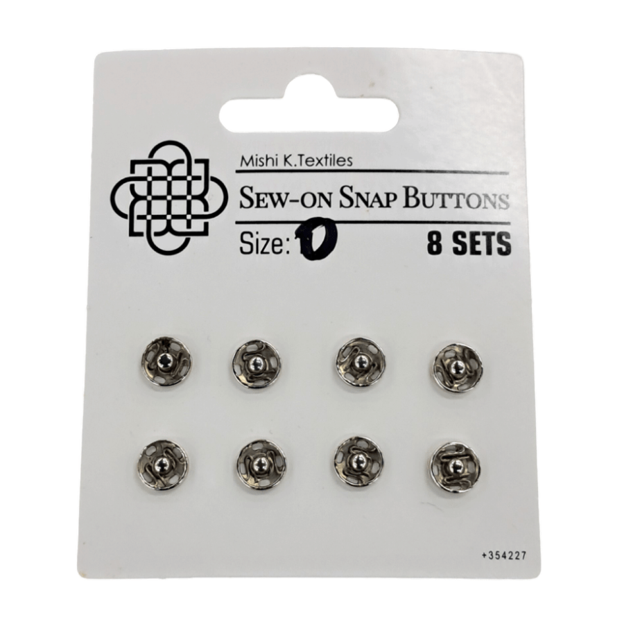 Press Stud Habby Silver Press Stud Size 0 (7819692277849)