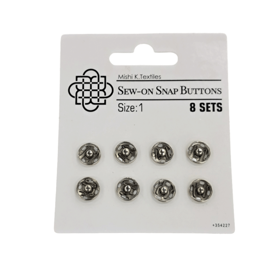 Press Stud Habby Silver Press Stud Size 1 (7819693686873)