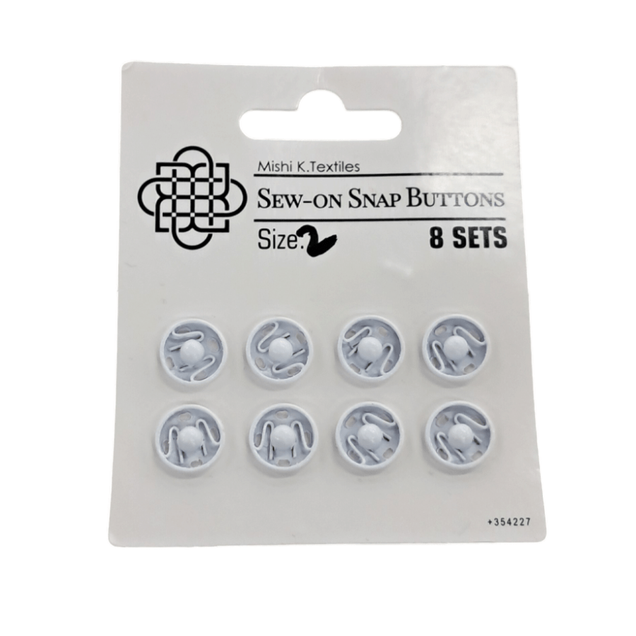 Press Stud Habby White Press Stud Size 2 (7819694538841)