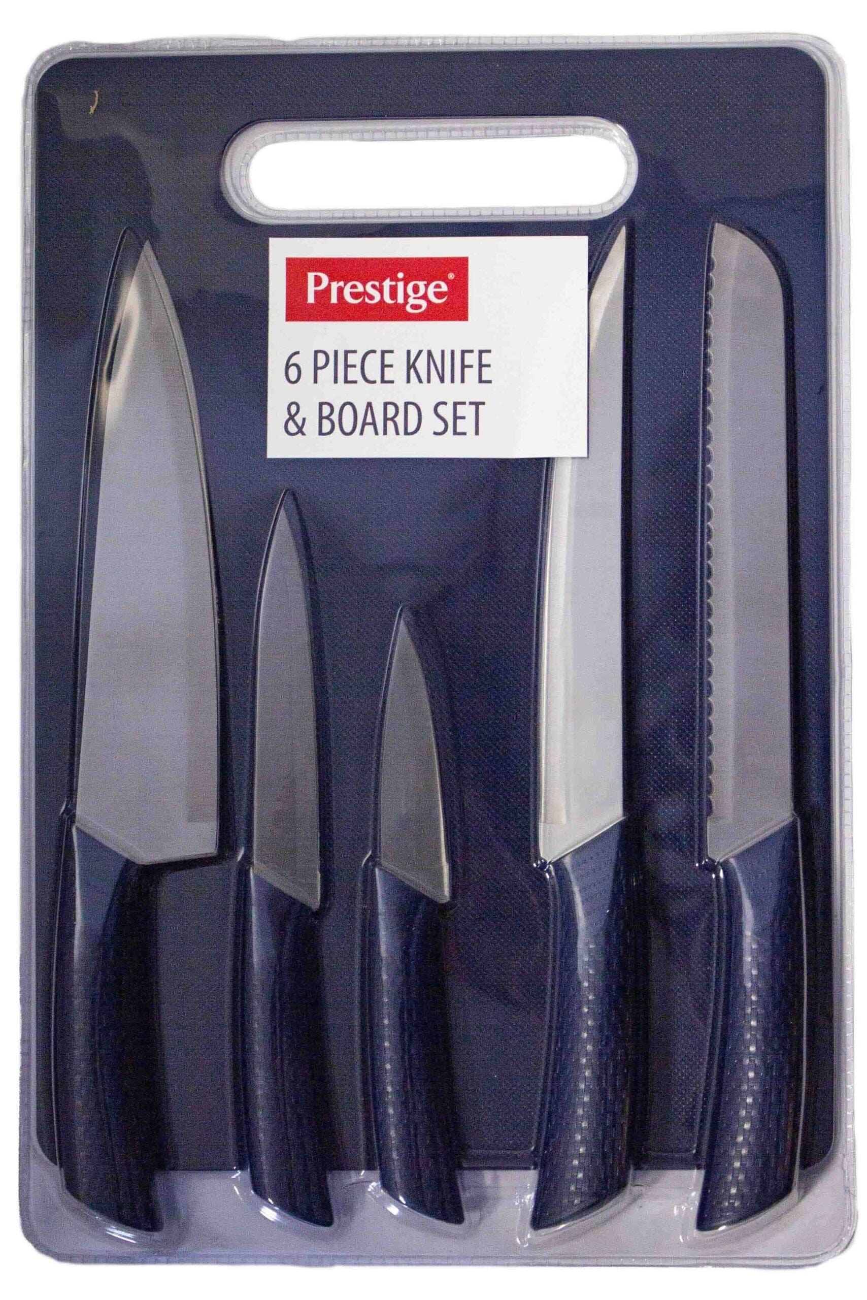 PRESTIGE Knife Prestige 5 Piece Knife Set & Chopping Board 07904 (7470491926617)