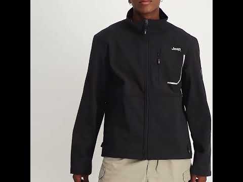 Jeep Funnel Neck Soft Shell Jacket Black