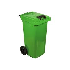 Pride DUST BIN Muni Green Wheelie Recycled Plastic Bin 2 Wheel 80 Litre Assorted Colour P3784C