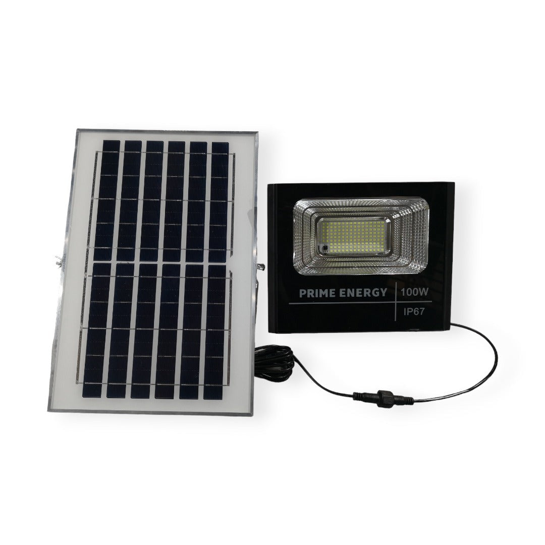 PRIME ENERGY 100W Solar Flood Light+Remote+Solar Panel for Sale - ️View ...