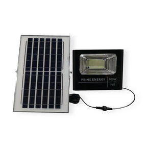 PRIME ENERGY SOLAR FLOOD LIGHT PRIME ENERGY 100W Solar Flood Light+Remote+Solar Panel (7420149268569)